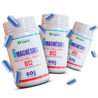Suplemento 6 Magnésios + B12 (metilcobalamina) Cápsulas 500mg em Oferta na Shopee