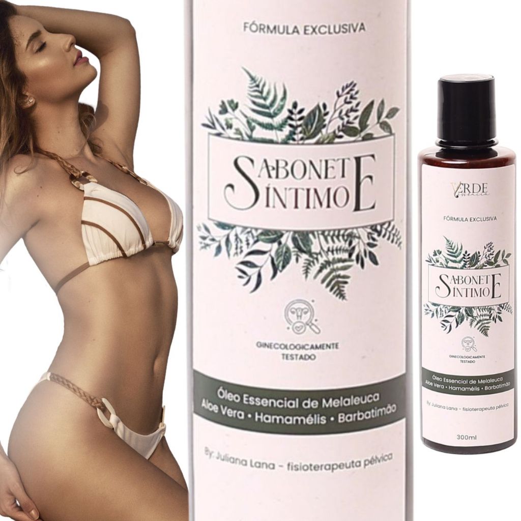 Sabonete Íntimo Barbatimão Melaleuca e Aloe Vera Feminino 300ML Combate Candidíase  Vaginose Verde