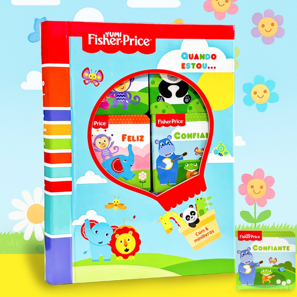 Livro Infantil Bebê Emoções – Box com 6 Livros Educativos Minha Primeira Biblioteca Fisher-Price em Oferta na Shopee