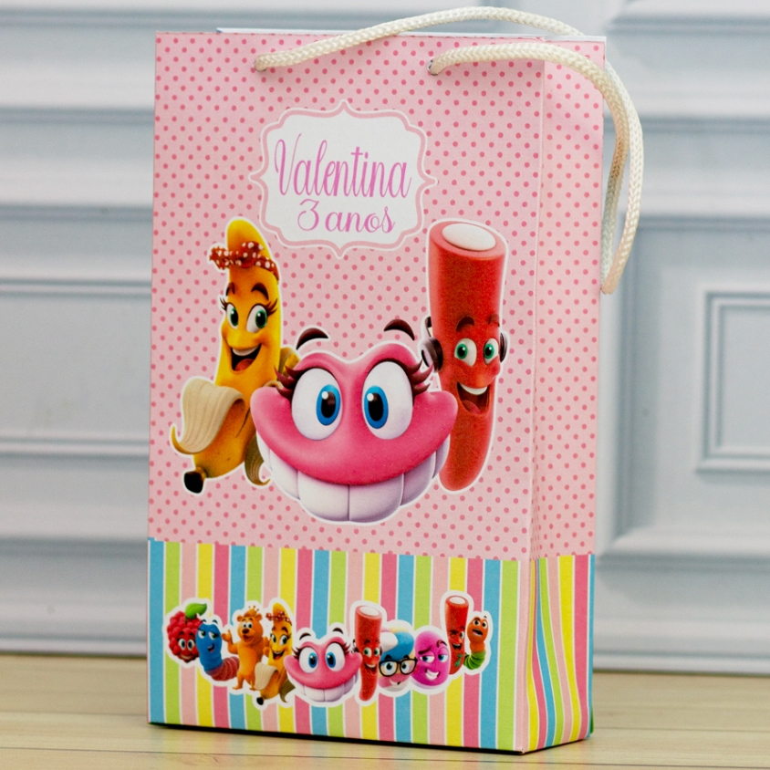 MINI Sacolinha Surpresa Personalizada FINNI  - Lembrancinha Personalizada Festa Infantil Pegue e Monte