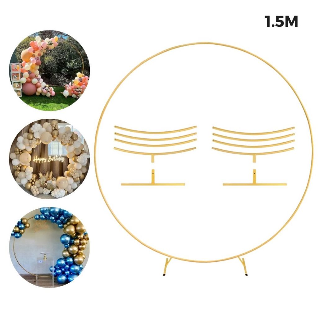Arco de Festa Estrutura Desmontável Redondo Suporte Para Montar Fundo Com Bexigas de Festas Eventos e Festividades em Oferta na Shopee