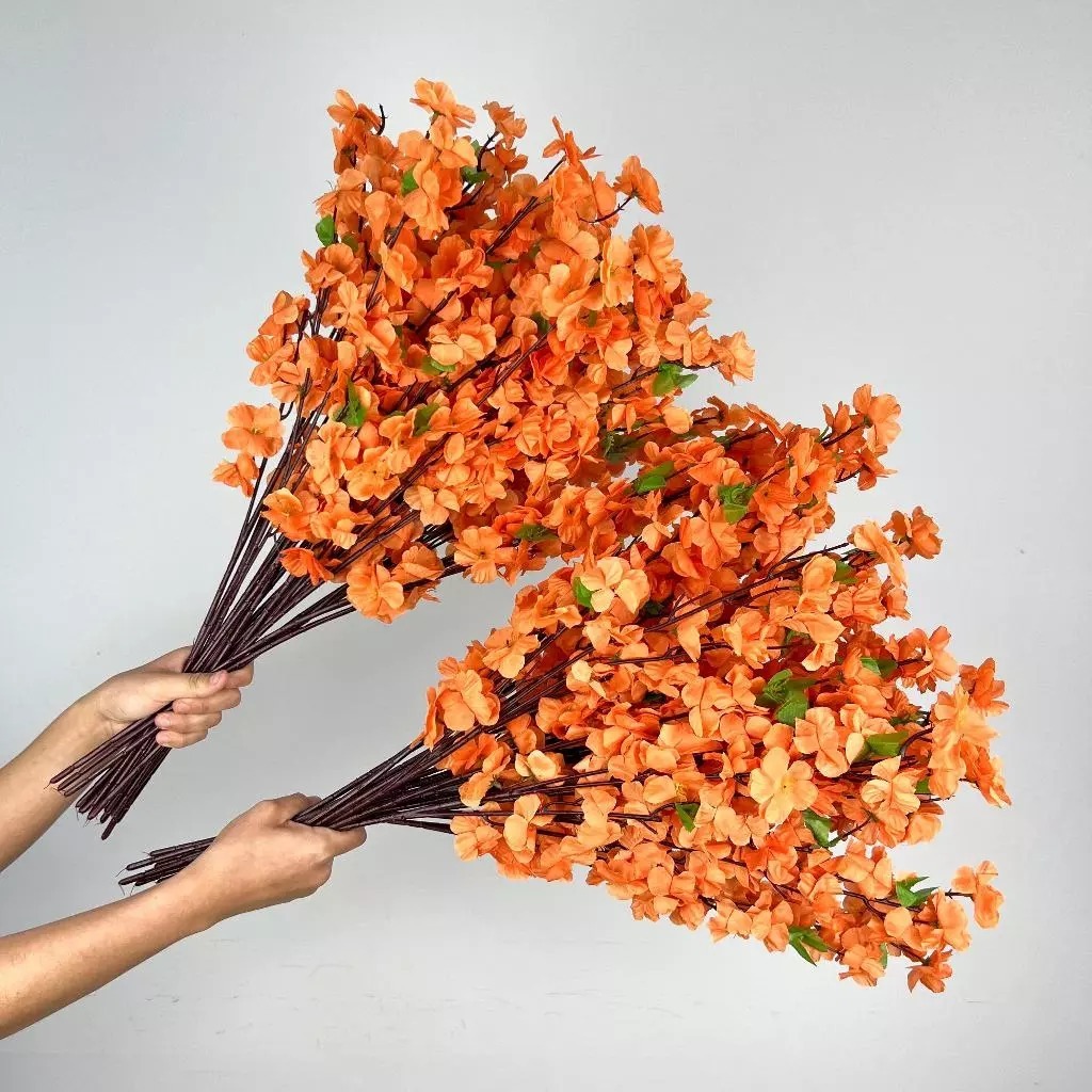 Galho De Cerejeira Artificial, Kit 10 a 40  Flor Pessegueiro, Estilo oriental Decoração 65CM -A-504 em Oferta na Shopee