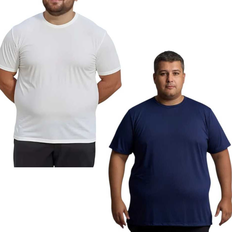 Kit 2 Camisetas Plus Size Dryfit Camisas Lisas Basica premium Esportes em Oferta na Shopee