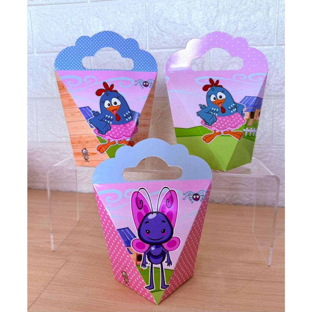 10 Caixinhas Personalizadas Galinha Pintadinha – Lembrancinha Festa Infantil Aniversário – Triangulove Papel Fotográfico