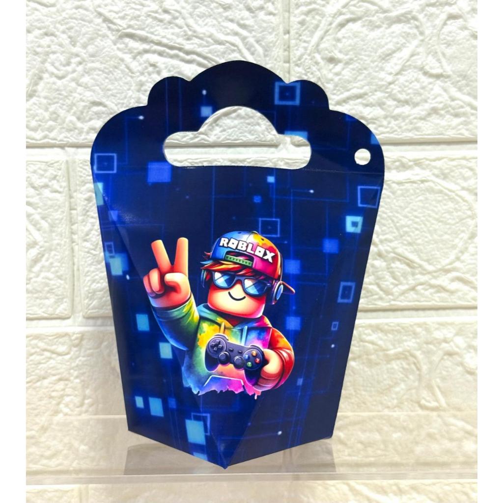 10 Caixinhas Personalizadas Roblox Menino Gamer – Lembrancinha Festa Infantil Aniversário – Triangulove Fotográfico 180g