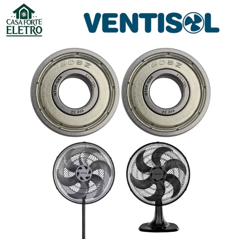 Rolamento 608 ZZ - Kit com 2 Unidades | Compatível com Motores Ventiladores Ventisol em Oferta na Shopee