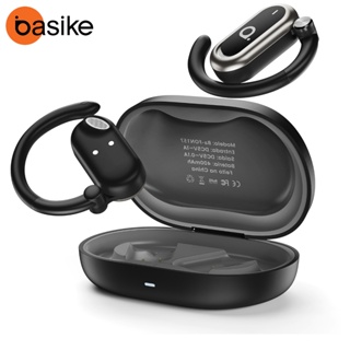 Basike OWS fone de ouvido bluetooth sem fio transmissão óssea Sport Orelhas Penduradas fone Esportes Bluetooth 5.4 IPX4 em Oferta na Shopee