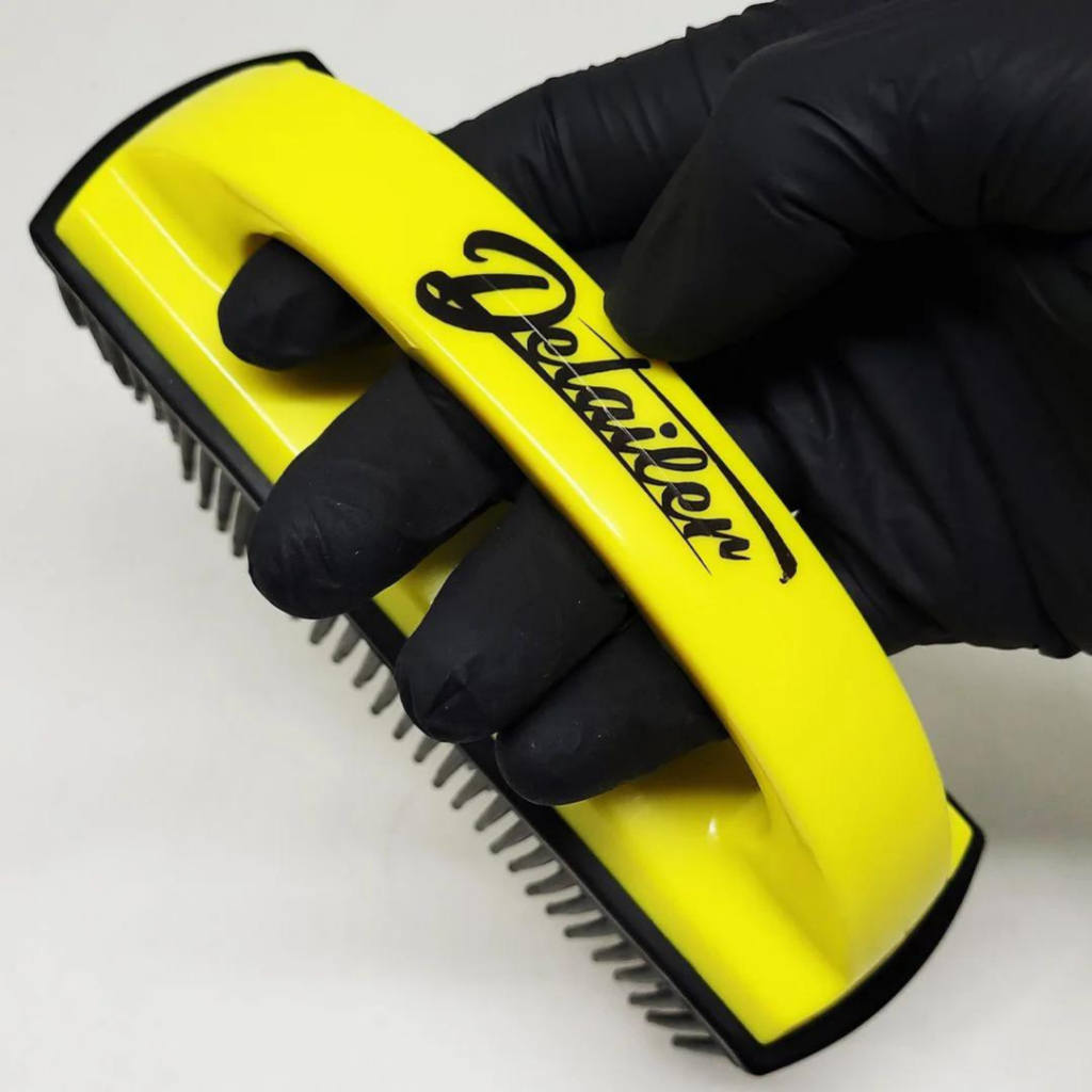 Escova Tira Pelo Cachorro Gato Cerdas De Silicone Amarela Detailer em Oferta na Shopee