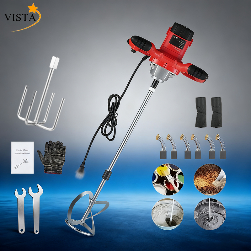 Misturador Elétrico 1200W Menegotti com Haste e Pá para Argamassa e Tintas VISTA