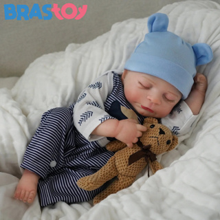 Brastoy Boneco Bebê Reborn Menino 100% Silicone Olho Fechado Pode dar Banho em Oferta na Shopee