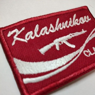 Patch bordado em referencia a kalashinikov com velcro em Oferta na Shopee