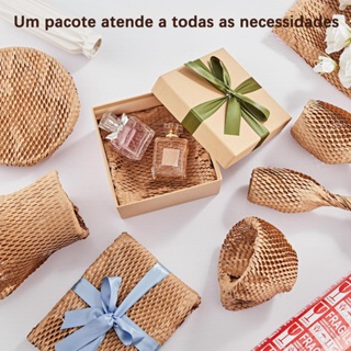 Uniwity Papel Colmeia Kraft 50x50cm Buquê Florista Embalagem Presente Arranjos – Kit 10 folhas em Oferta na Shopee