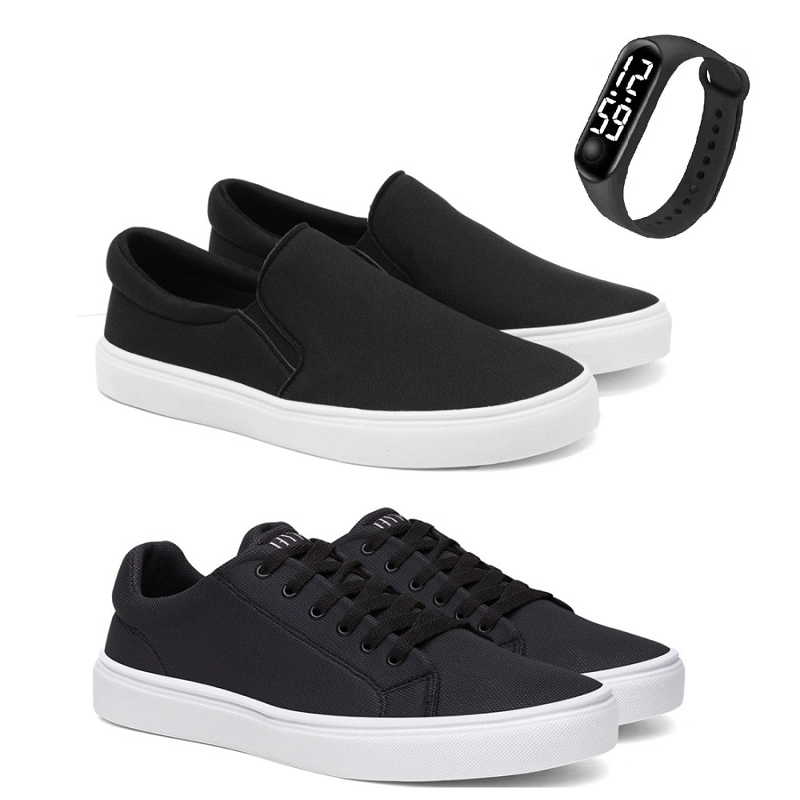 Kit Tênis Iate e Sapatênis Linha Confort Hype Shoes - Preto/Marrom/Cinza/Azul/Vermelho + Relógio em Oferta na Shopee