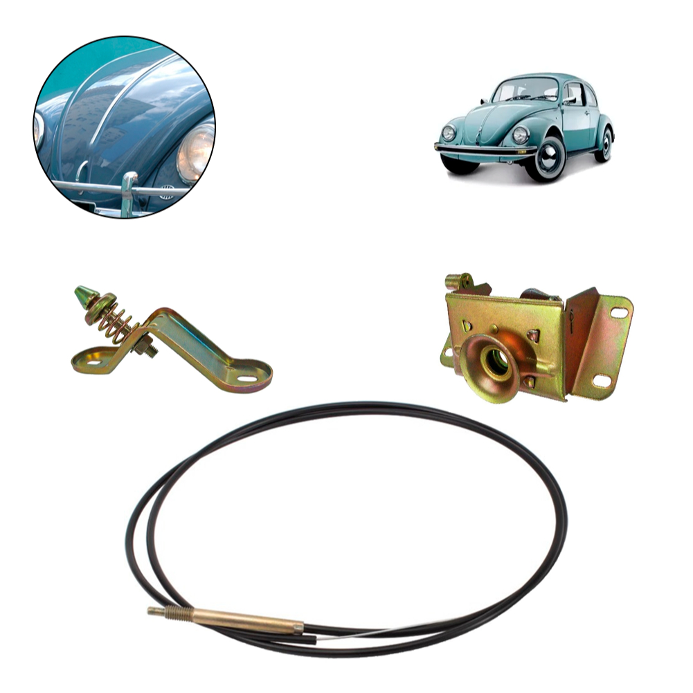 Kit Cabo E Fechos Do Capô Fusca 1200 Anos 1959 1960 1961 1962 1963 1964 1965 1966 1967 1968 a 1970
