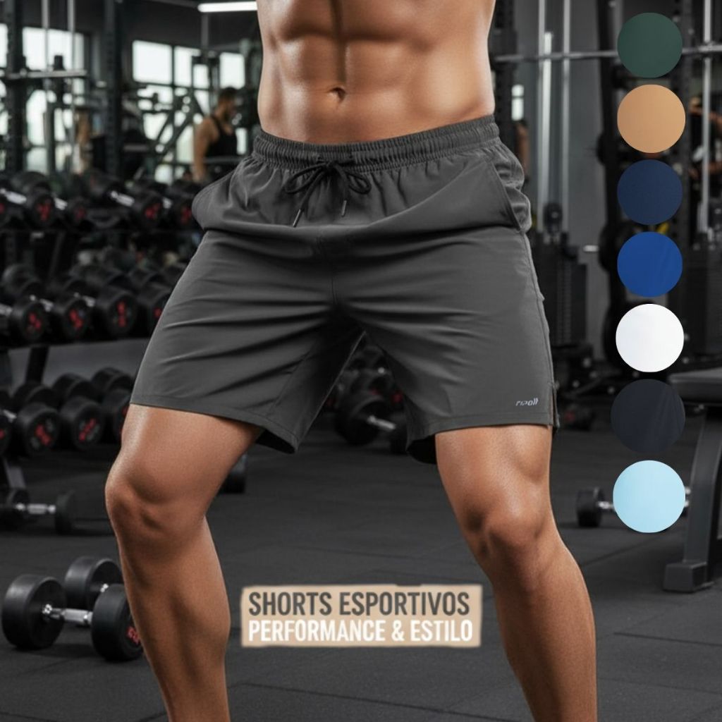 Bermuda Short Masculino Tactel Elastano Academia Treino Praia Qualidade Premium em Oferta na Shopee