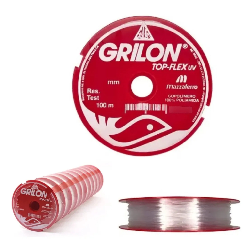 Linha Grilon Nylon Monofilamento 0,35mm - Carretel 100m