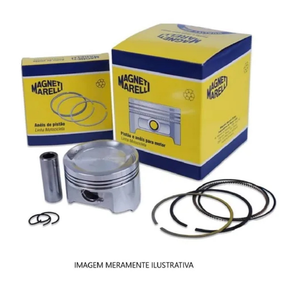 Kit Pistão e Anéis Medida 0,25 = 57,55mm Para Titan 150 Fan 150 Bros 150 2004 a 2015 Magneti Marelli em Oferta na Shopee