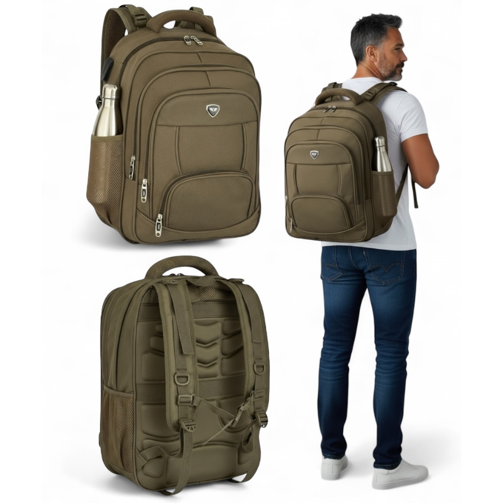 Mochila Reforçada Masculina Notebook Grande Impermeável 60L Camping Viagem Trabalho