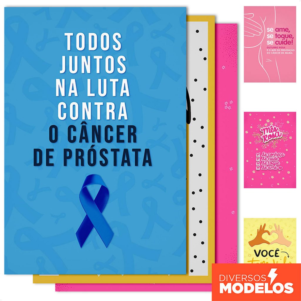 Painel Decoração Novembro Azul/Outubro Rosa Retangular Lateral Sublimado Em Tecido 1,50x2,20m em Oferta na Shopee