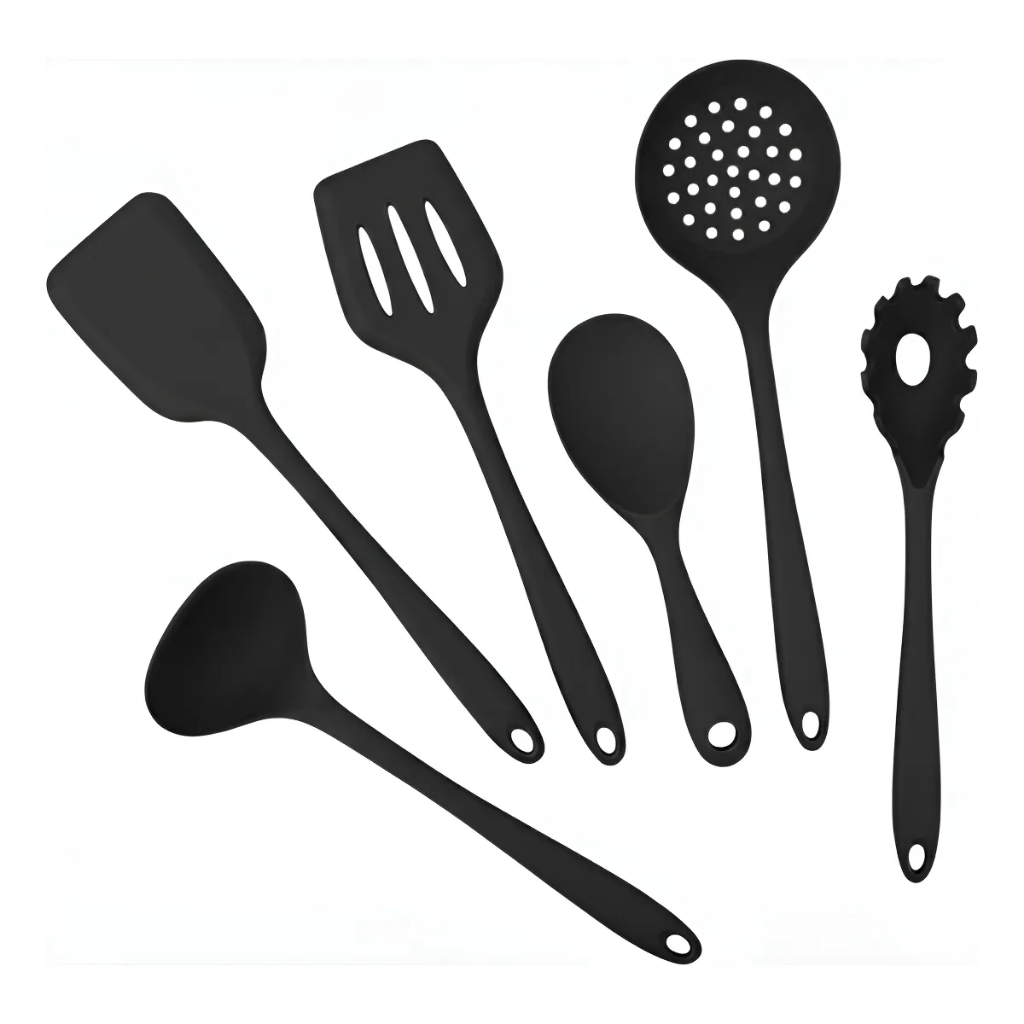 Kit 6 Utensílios De Cozinha Em Silicone Premium Resistente em Oferta na Shopee