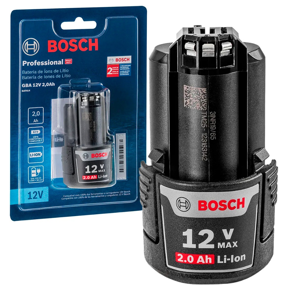 Bateria De Íons De Lítio Gba 12v Max 2ah Bosch Li-íon em Oferta na Shopee