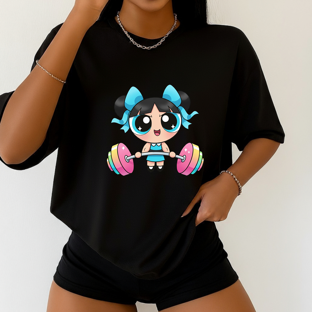 Kit 3 Camisetas Femininas Meninas Super Poderosas 100% Algodão Academia Fitness Treino Confortável