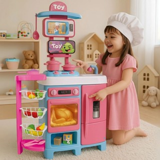 Mega Cozinha Infantil Completa 92cm C/ Acessórios Geladeira Forno Fruteira em Oferta na Shopee