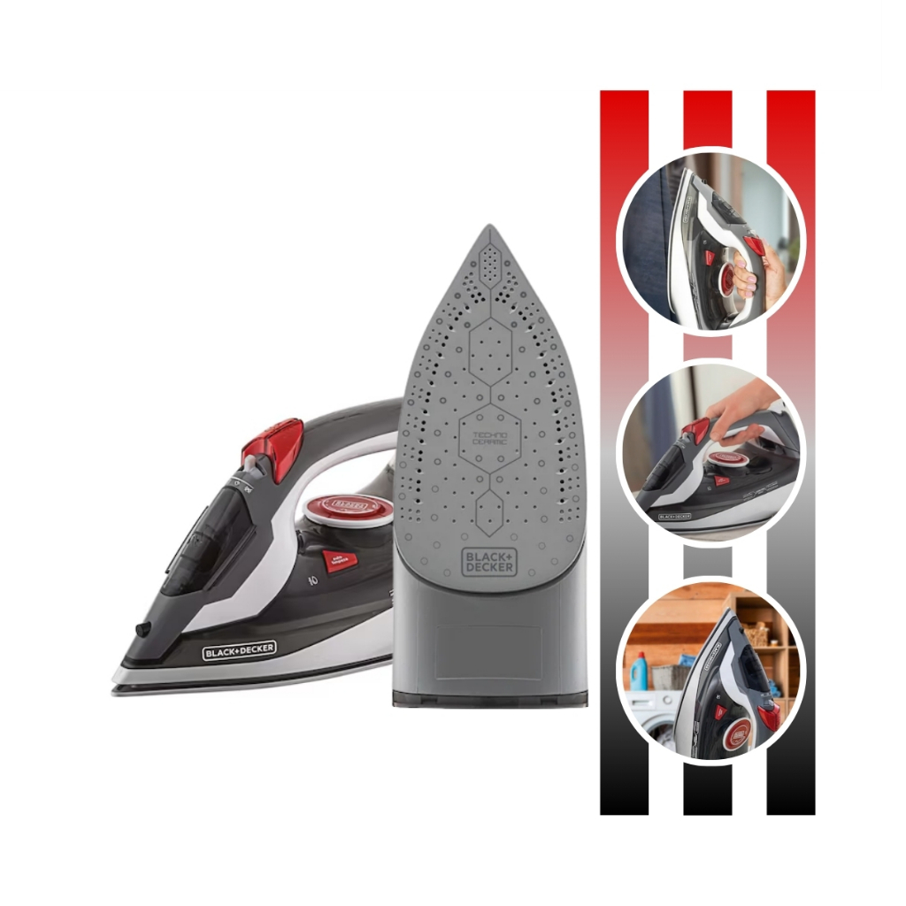 Ferro De Passar Roupa Com Vaporizador FX3900 Black & Decker em Oferta na Shopee