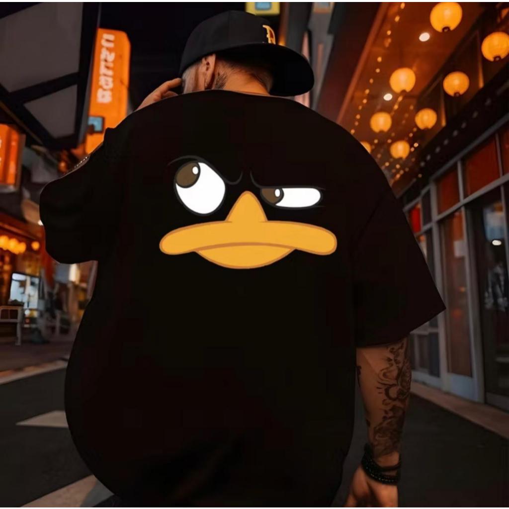 Camiseta Masculina Unissex 100% Algodão Oversized Streetwear Pato Duck Estilosa Conforto