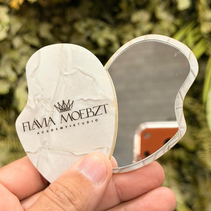 Espelhos De Bolsa Acrílico Personalizado Portátil Beleza Maquiagem Mimo Presente