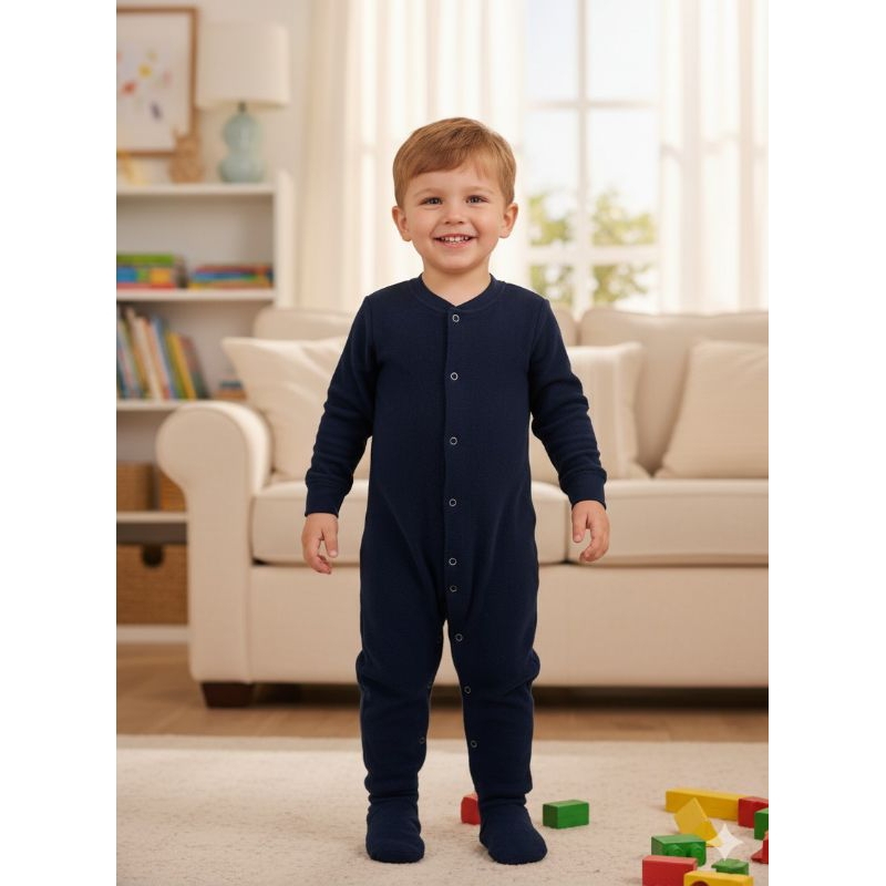 Macacão de soft azul marinho serve até 3 anos marca Acessories Renner