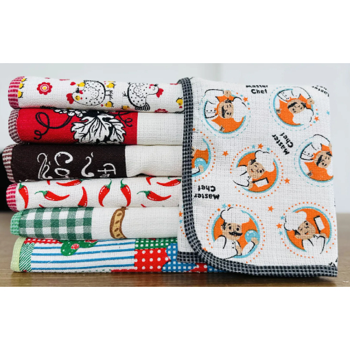 DEFEITO SALDO Pano de Prato Grande Estampado Vies 100% Algodão Absorvente Branco Limpa Decoração em Oferta na Shopee