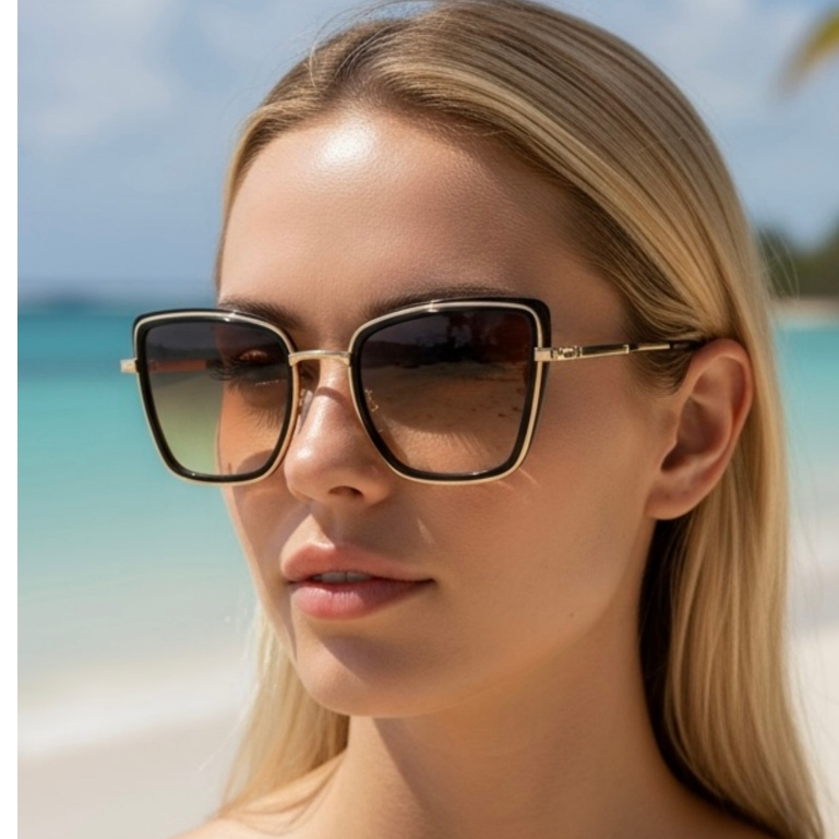 LG2425 óculos de sol feminino acessórios de moda retrô gatinha retangular lente uv400