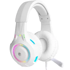 Fone De Ouvido Headset Gamer Profissional Branco Led RGB PC USB P2/P3 Celular Vídeogame Xbox PS4 PS5