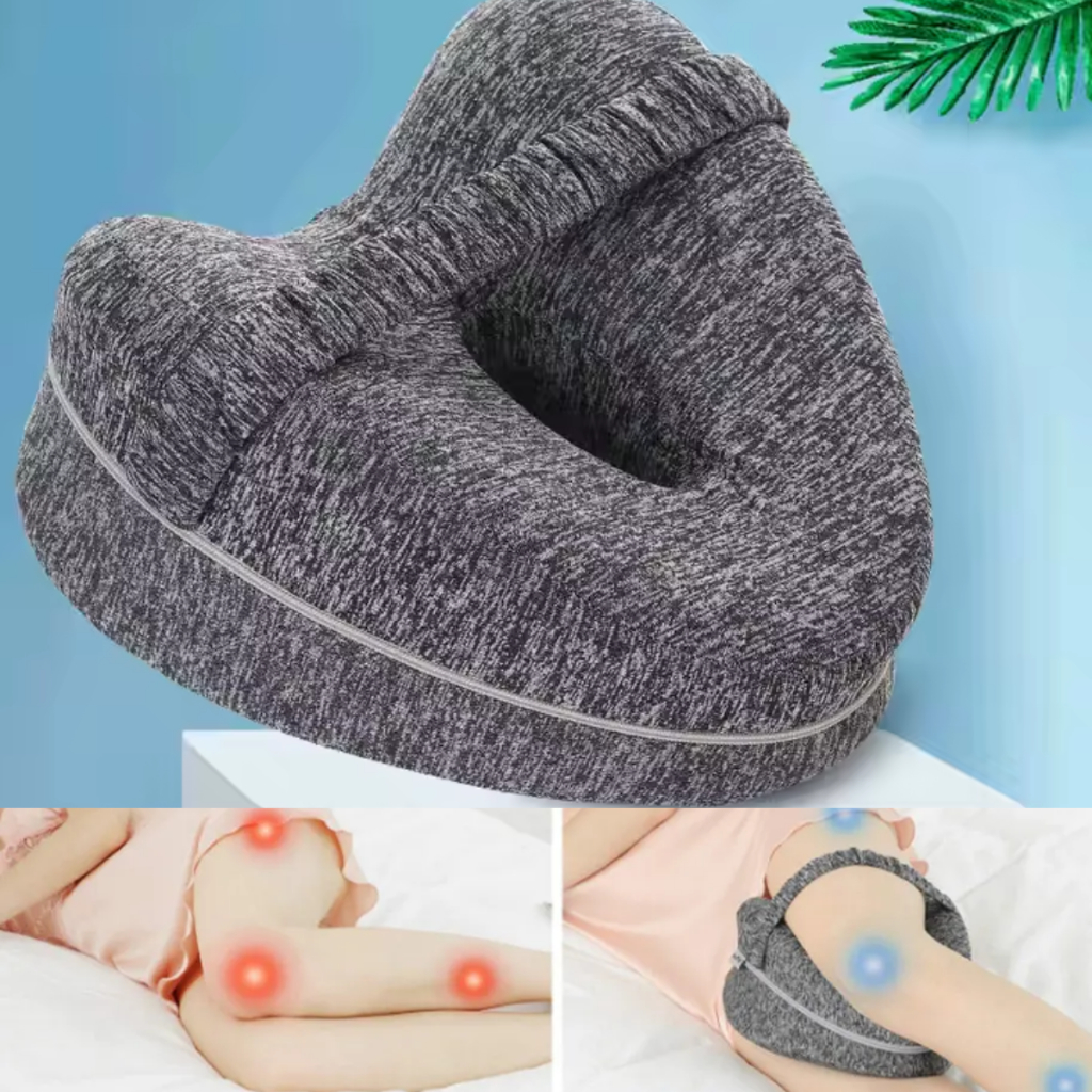 Almofada Ortopédica p/ Joelhos e  Pernas Alinha Coluna Melhora Dores Espuma de Memória Sono Profundo