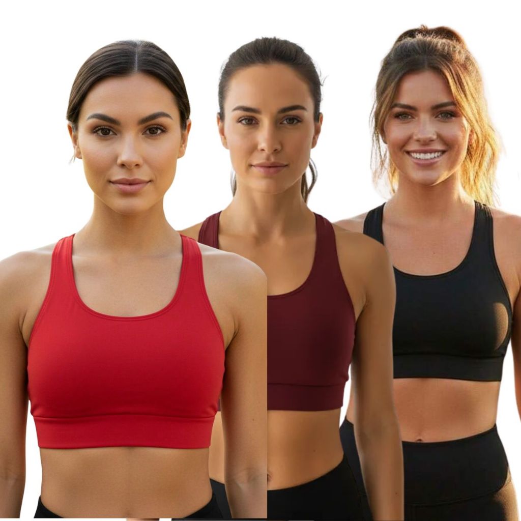 KIT 4 Top Nadador Suplex Liso Academia Fitness Menor Preço Roupas Femininas em Oferta na Shopee