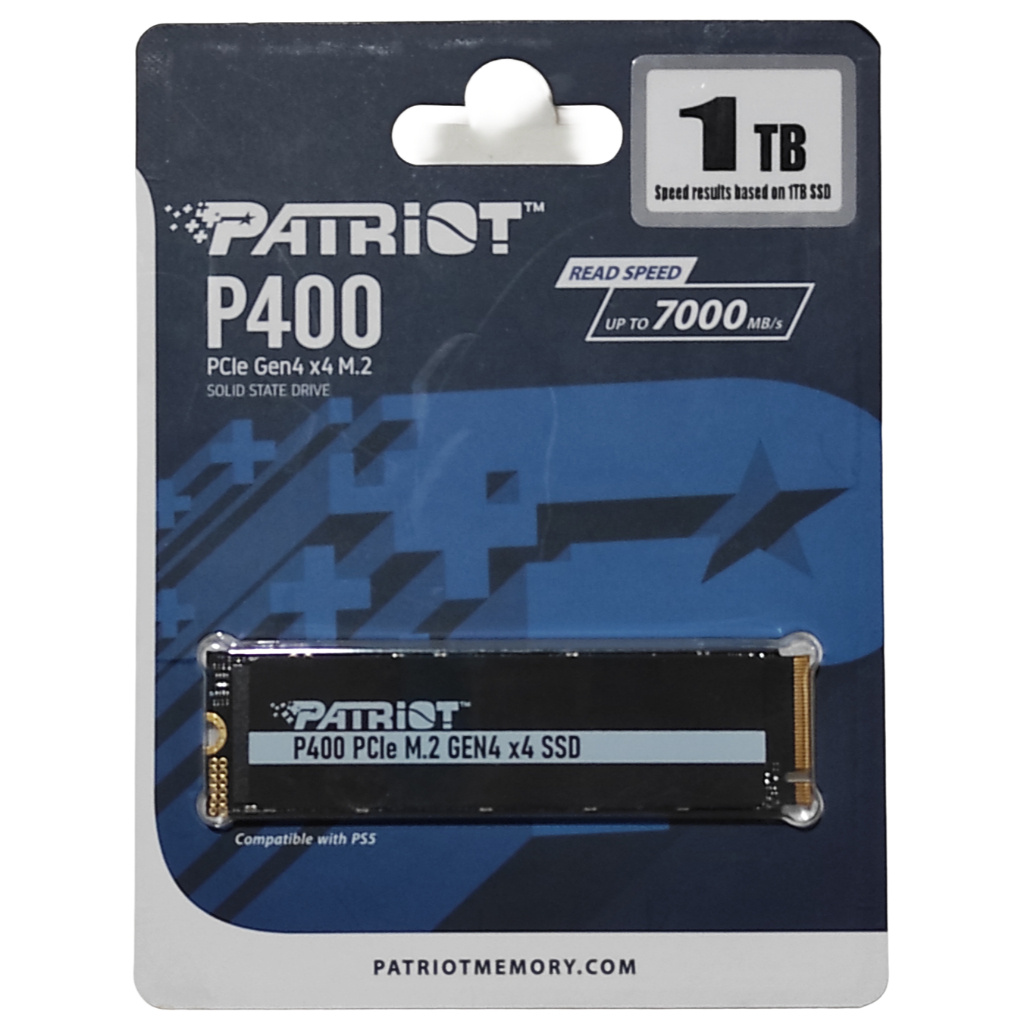 SSD NVMe Patriot P400 1TB PCIe 4.0 | 7000 MB/s | PC, NOTEBOOK E PS5 - ORIGINAL