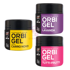Kit com 2 Cheirinho de Carro Aromatizante Odorizador Automotivo Gel Carro Novo Lavanda Tutti Frutti