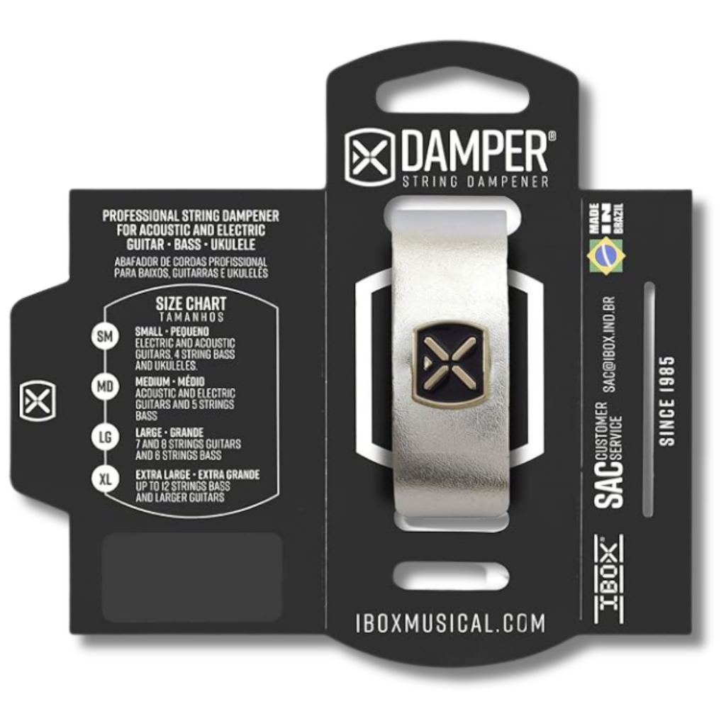 Abafador de Cordas Médio Damper Prata Metálico