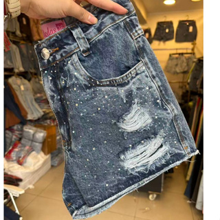 Short de brilho Jeans Feminino short rasgada Cintura Alta  Confortável Qualidade premium Elegante Casual em Oferta na Shopee