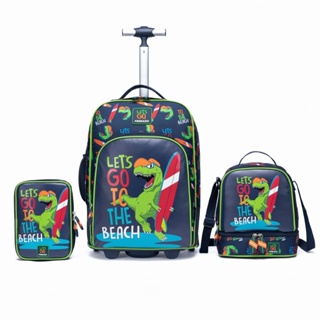 Kit Mochila de Rodinhas Reforçada Infantil Escolar Lancheira Estojo Meninos em Oferta na Shopee