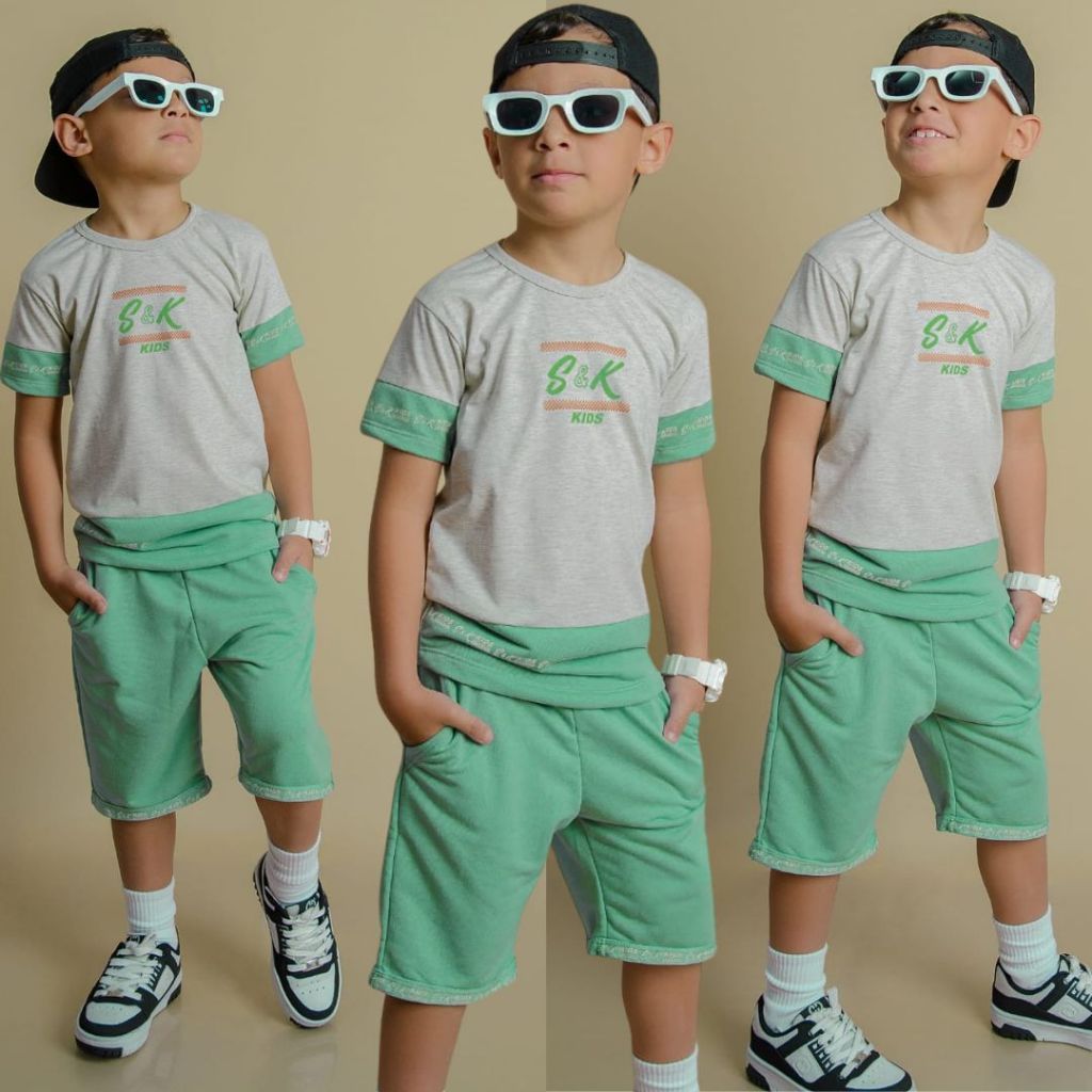 Conjunto infantil Lançamento Juvenil Estiloso Top Roupa de Menino 2 ao 14 anos em Oferta na Shopee