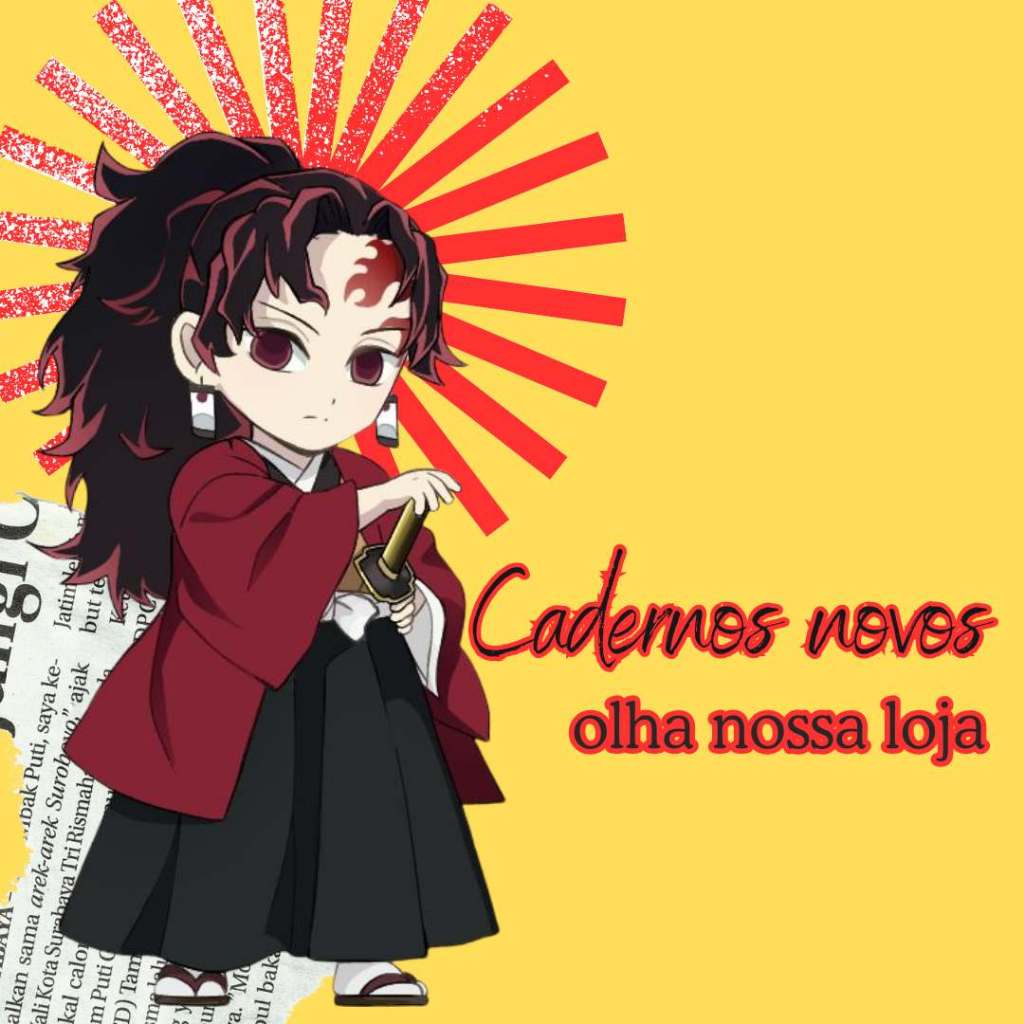 Caderno Kokushibo | Design Inspirado em Kimetsu no Yaiba | 1, 10, 15 ou 20 Matérias | Linha Otaku Exclusiva