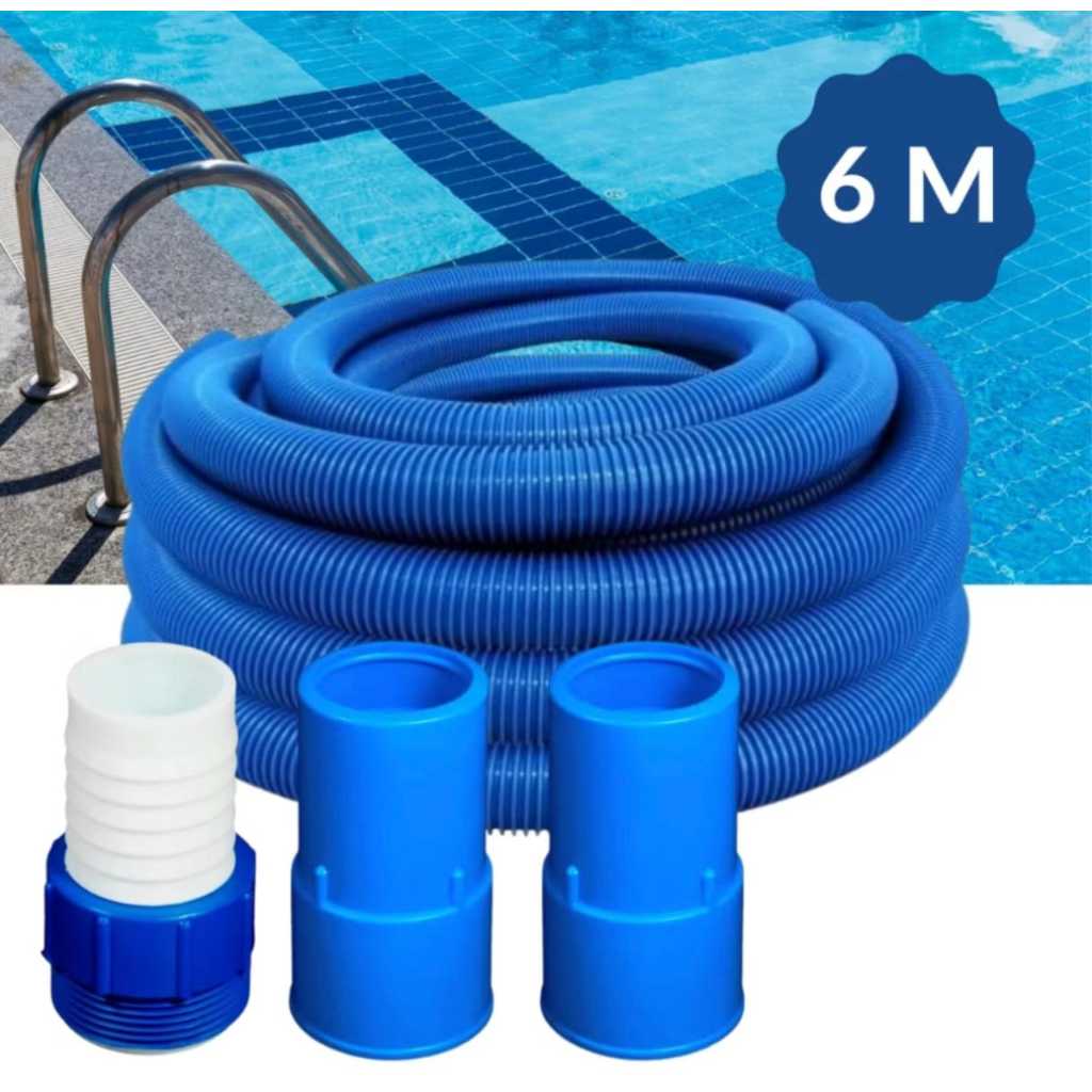 Mangueira Reforçada De 6 Metros Para Piscina Com Adaptador e Ponteiras em Oferta na Shopee