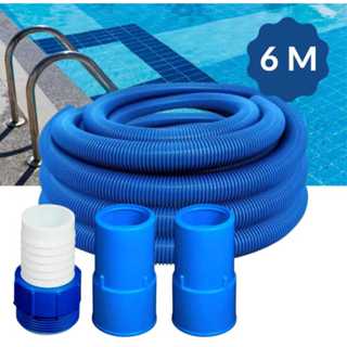 Mangueira Reforçada De 6 Metros Para Piscina Com Adaptador e Ponteiras em Oferta na Shopee