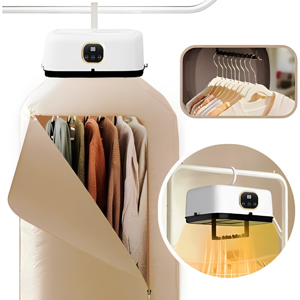 Secador de Roupas Portátil 600W 110V / 220V Secadora Elétrica C/ Cortina de Secagem em Oferta na Shopee