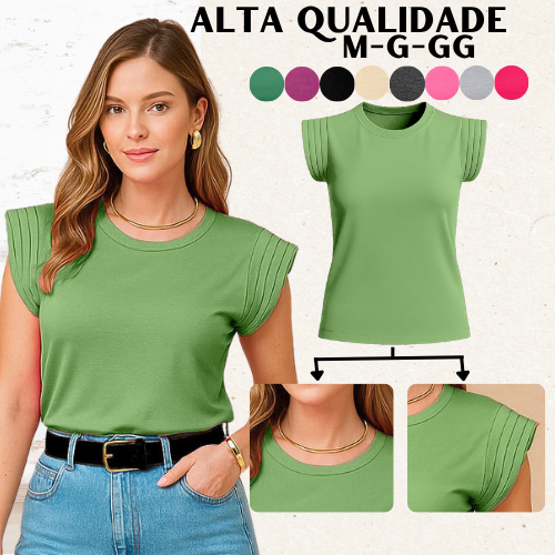 BLUSA FEMININA CONFORTÁVEL BLUSAS FEMININAS SOCIAL BLUSINHA FEMININO BASICA T-SHIRT REGATA CAMISETA FEMININOS VERÃO LUXO