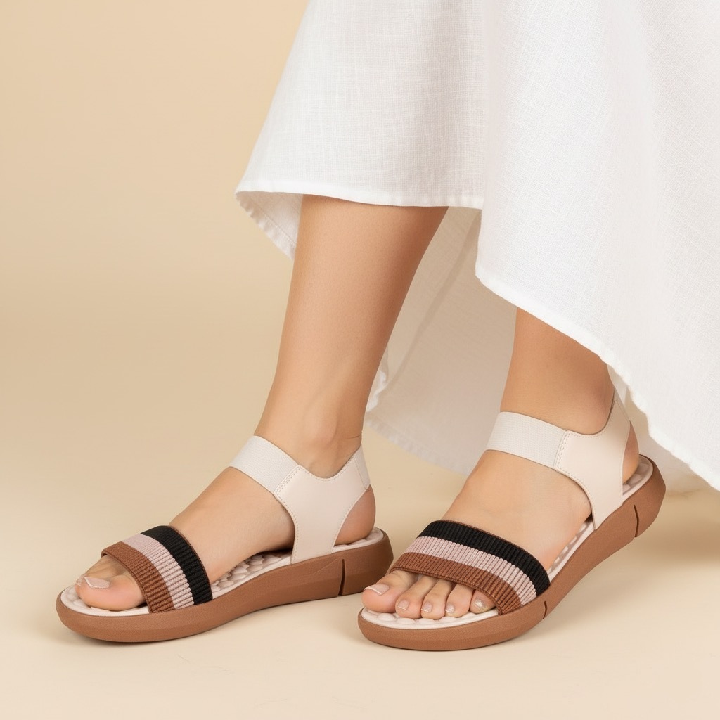 Sandália Papete Feminina Ortopédica com Elástico Super Confortável Moderna com Palmilha Massageadora em Oferta na Shopee