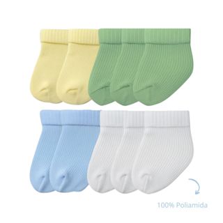 Kit Meia para Bebe Recem Nascido até 6 meses para meninos e meninas leve e macio em Oferta na Shopee
