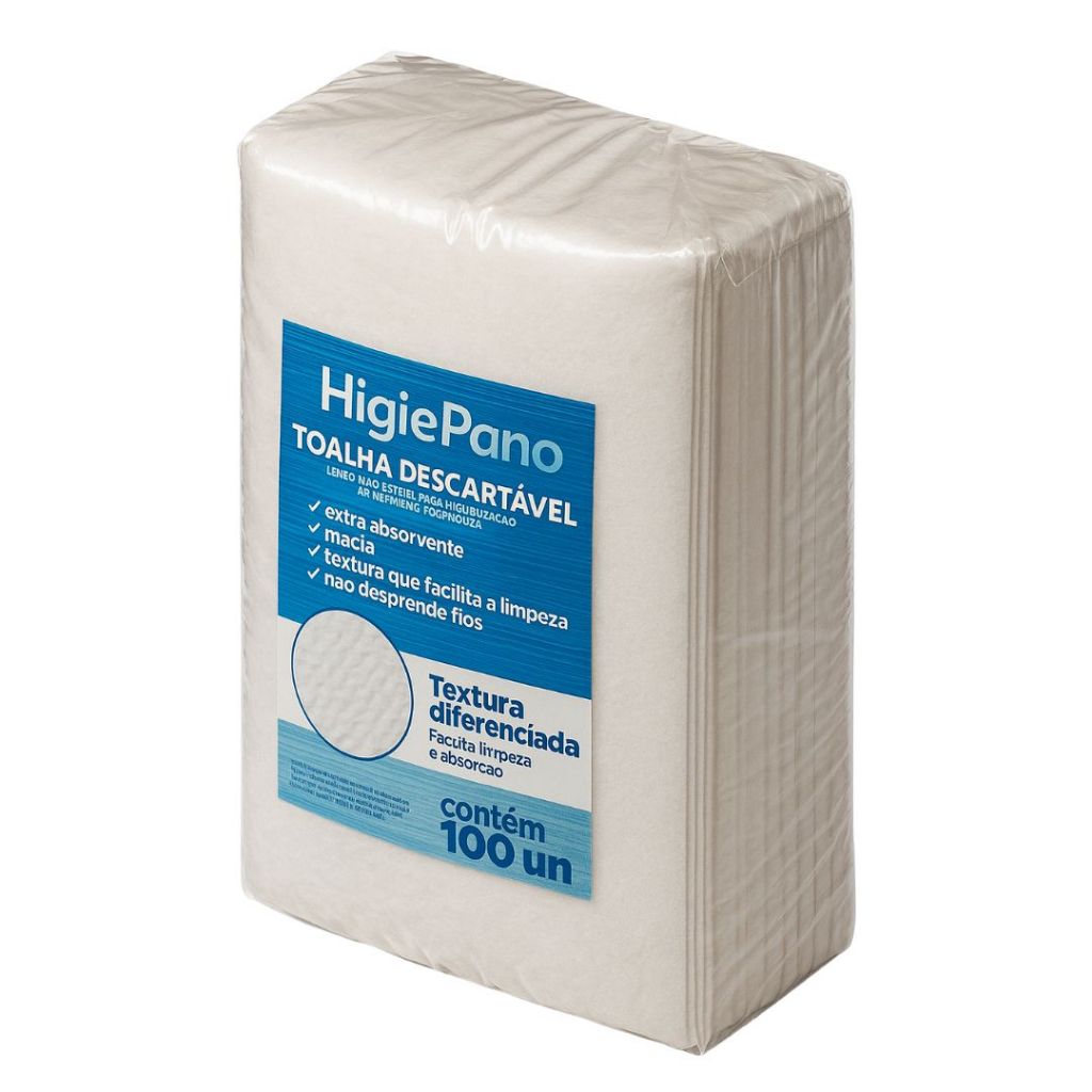 100Un Lenço Corporal Banho Leito para Idosos Higiepano Toalhas Descartáveis